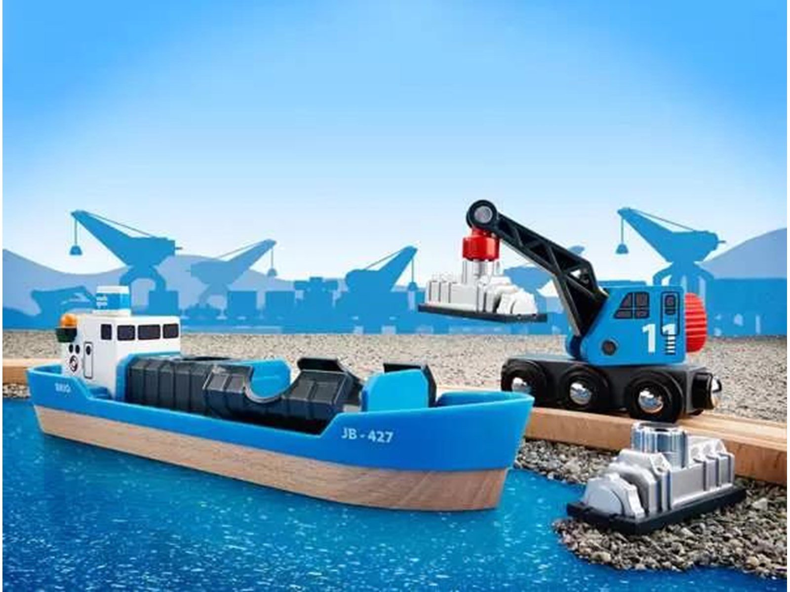 Brio Freight Ship & Crane Brio Freight Ship & Crane